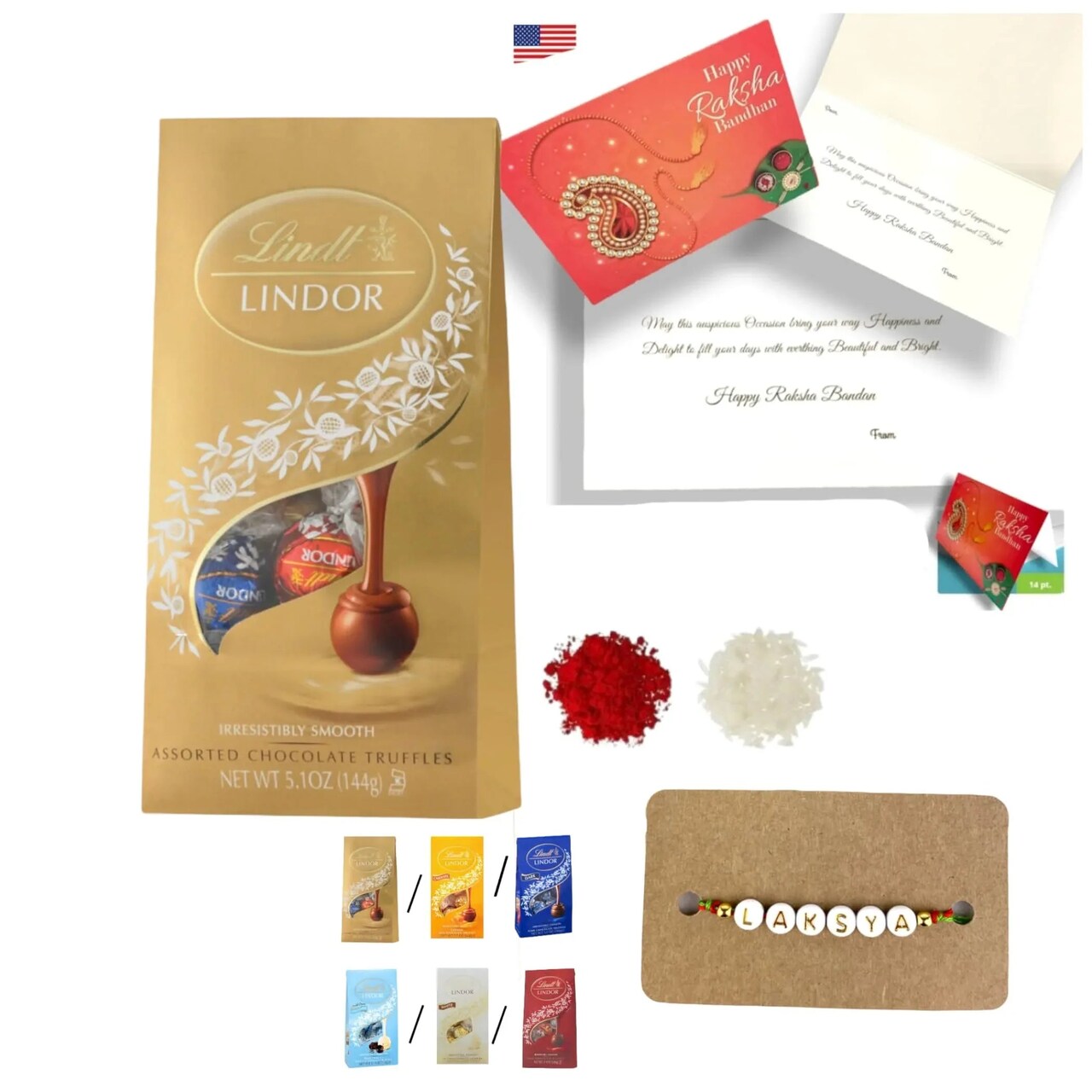 Personalized Name Rakhi for Brother Raksha Bandhan Designer Handmade Rakhi Thread for Bhaiya Custom Name Rakhi - Rakhi Gift Hamper Ferrero-rocher/ghirar-delli/kit-kat